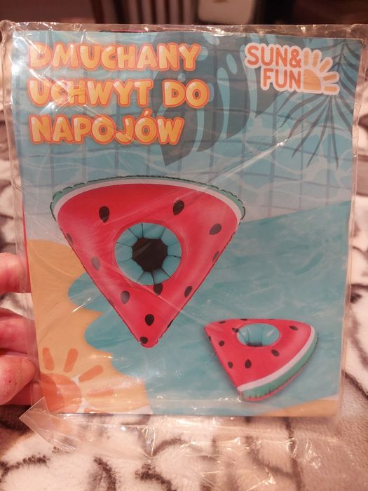 Dmuchany uchwyt do napojów arbuz