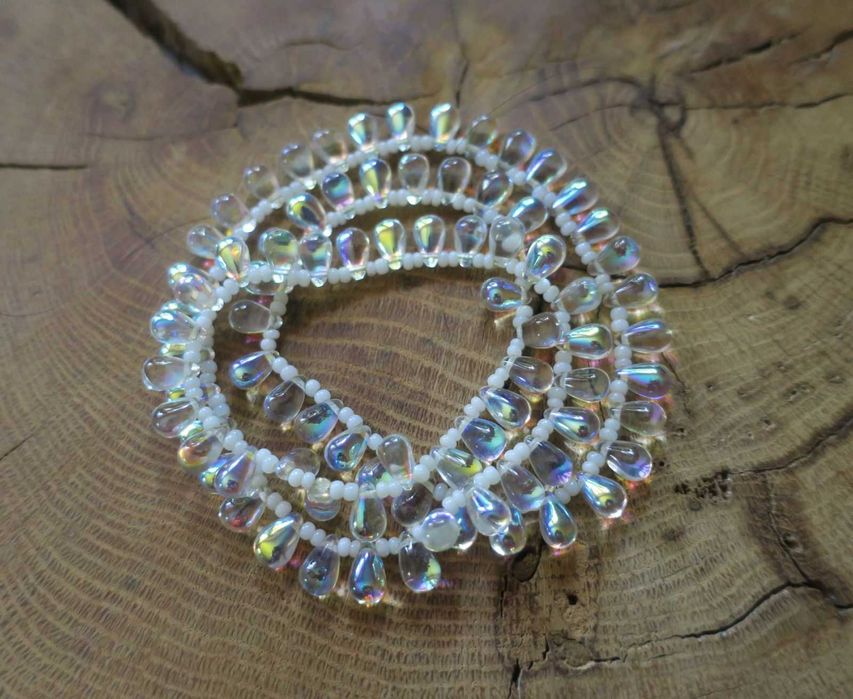 Stare korale Jablonex mieniące się PRL łezki