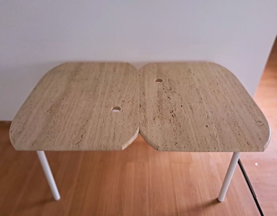 Mesa 2 Postos Tampo Mármore