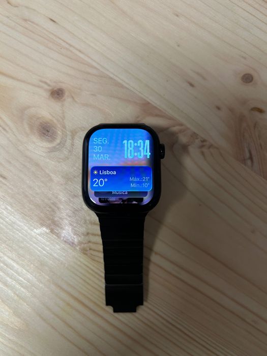 Apple Watch Series 10 – 42mm Aluminium Case | Pulseira Premium 316L Bracelete de Elos Ardósia
