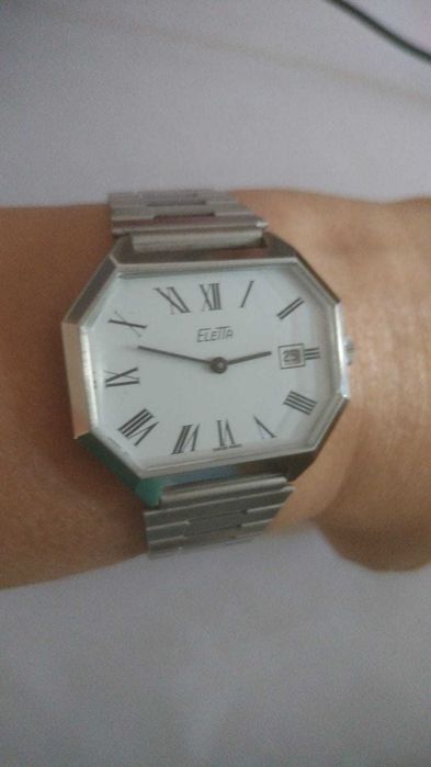 Relógio Eletta, suiço, oitavado, das décadas de 1970-80