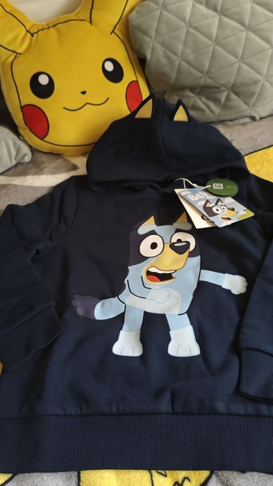 Rezerwacja NOWA Bluza z kapturem z uszkami Bluey C&A rozm. 116