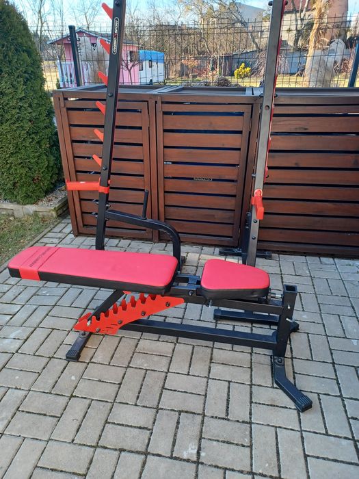 Ławka i Stojaki wielopoziomowe z asekuracją Marbo siłownia