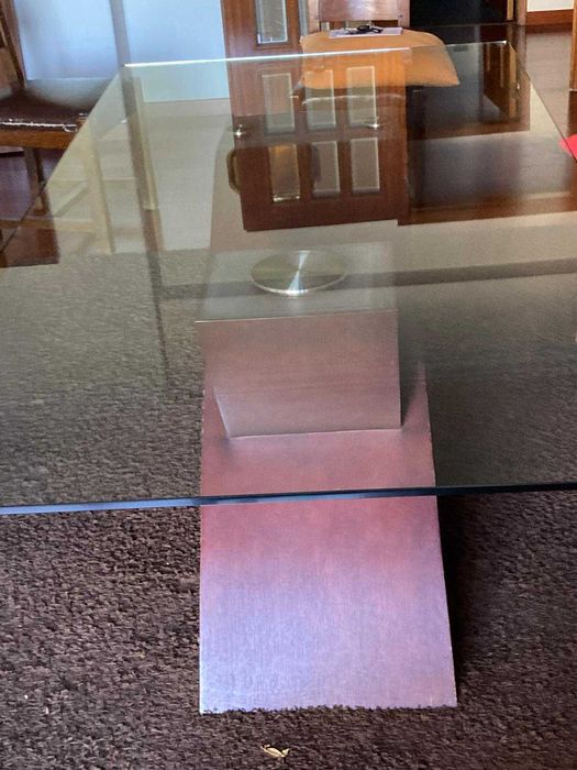 Valencia Oak 200cm Large Glass Dining Table