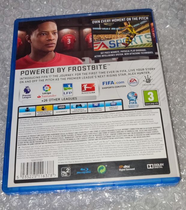 Płyta z grą FIFA-17  PS4 (+PS5) - Sony Playstation 4 + PS5 (original).