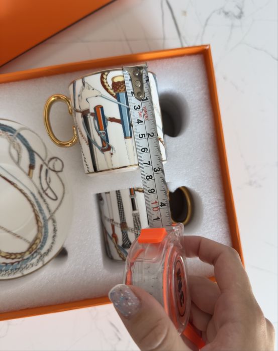 Чайний набір, сервіз hermes, чайный сервиз, чашки, набор эрмес, ермес весільний сервіз