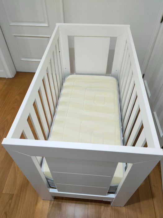Berço/cama + kit Cosleep criança da Trama cor Branco