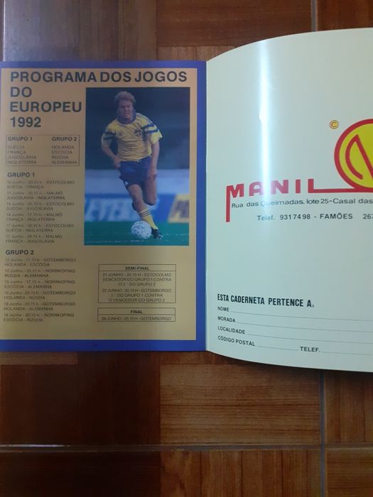 Caderneta vazia, Euro 92