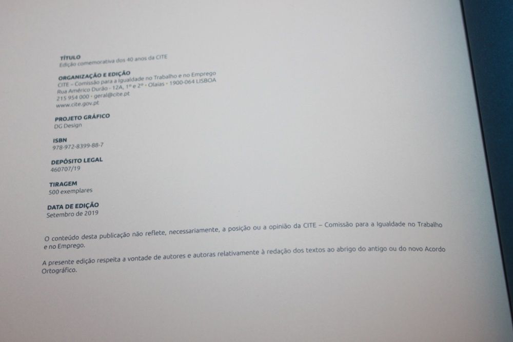 Edição Comemorativa dos 40 Anos da CITE