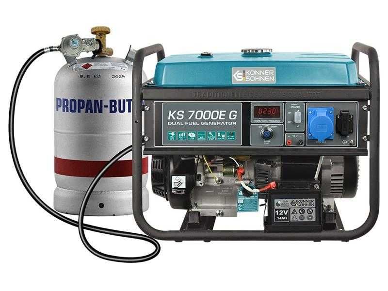Agregat prądotwórczy KÖNNER & SÖHNEN KS-7000EG Dual Fuel / Moc 5,5 kW