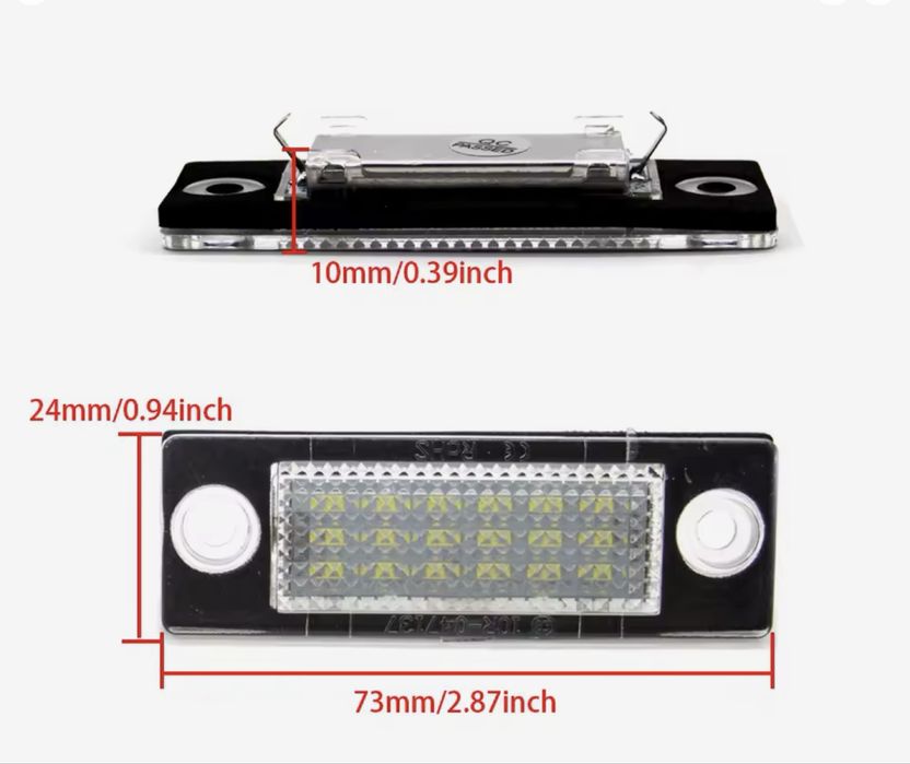 Подсветка номера VW Multivan MK5 T5 Touran Skoda Superb освітленя мото