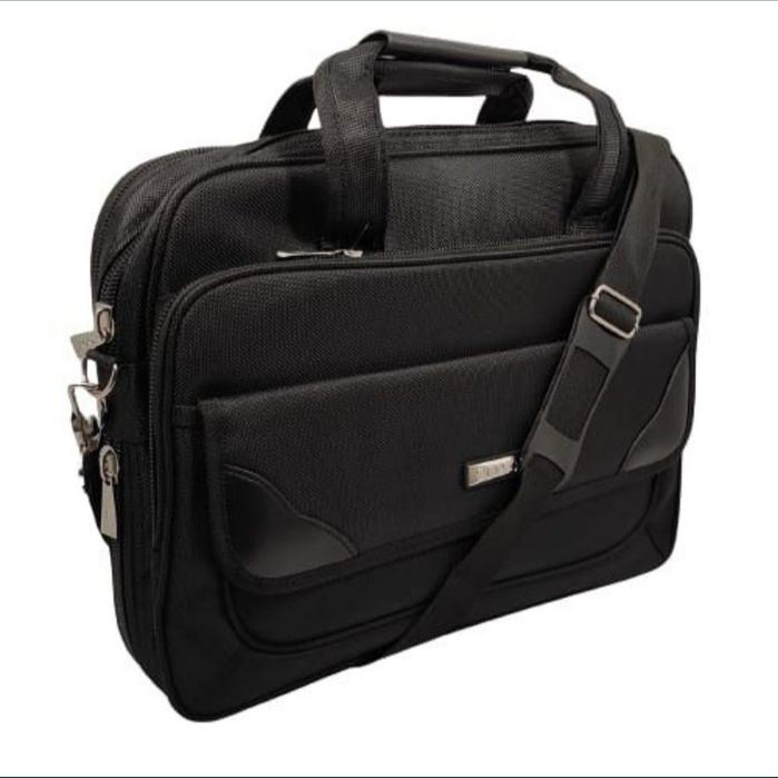 Duża Torba męska na laptop do pracy na ramię listonoszka dwukomorowa