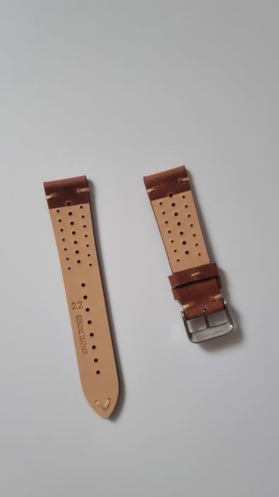 Złotobrązowy męski pasek skórzany EACHE 22 mm