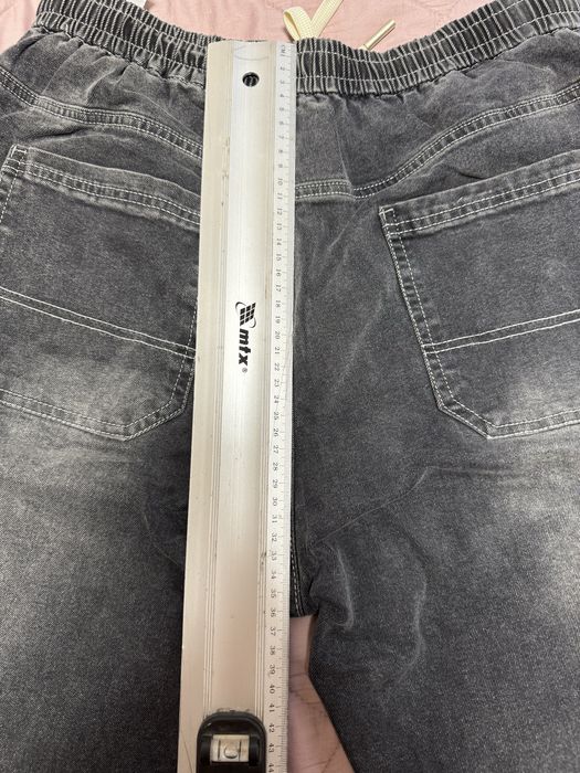 Чоловічі джинси, сірі, розмір L на резинці
