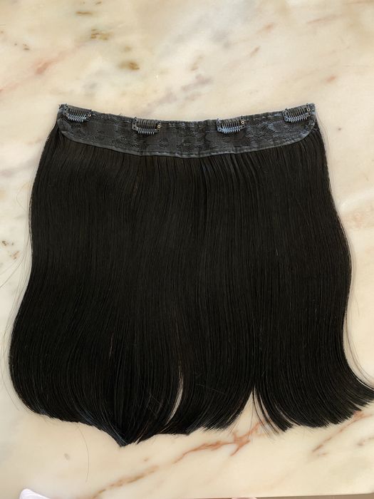 Extensões de cabelo sintético preto