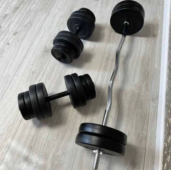 НАЙНИЖЧА ЦІНА! Набір штанга + гантелі 36 50 52 62 72 92 119 кг лавка