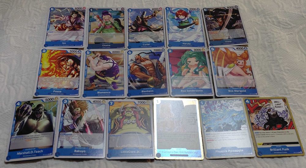 89 cartas one piece tcg op13