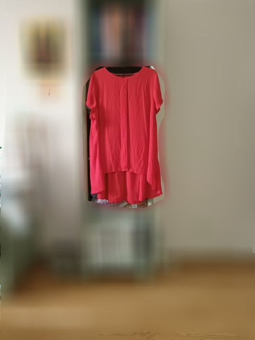 Блуза-сукня вільного крою шовкова для пишних жіночок р. 66