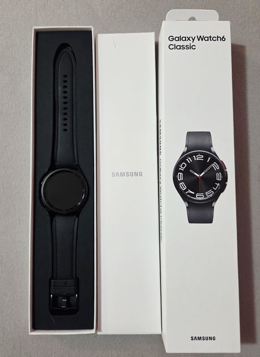 Samsung Galaxy Watch 6 Classic 43mm jak nowy, 1x użyty, komplet