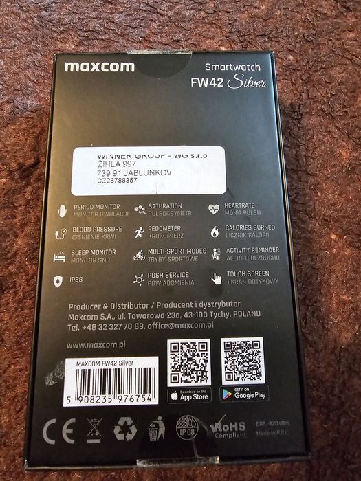 Nowy smartwatch maxcom fw42 silver