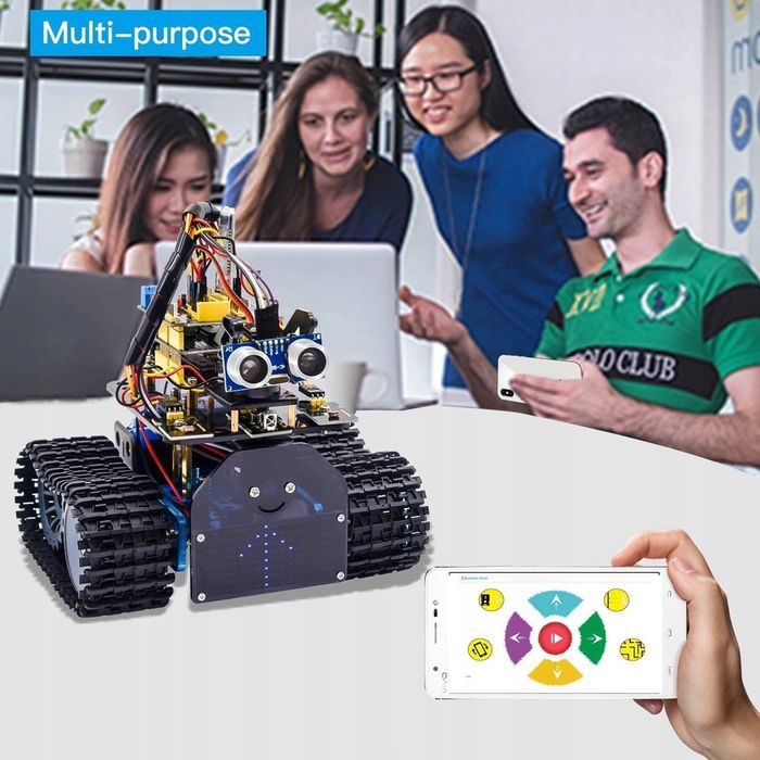Robot do nauki zestaw 4WD IDE Tank edukacyjny robotyka mechatronika program