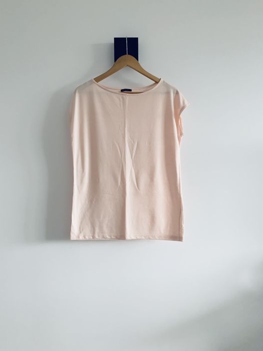 Koszulka bluzka morelowa różowa baby pink basic basic Mohito