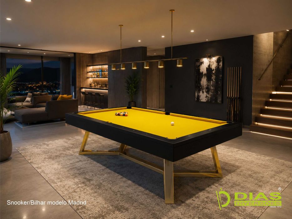 Snooker/Bilhar modelo "Madrid" - Novos (da fábrica para sua casa)