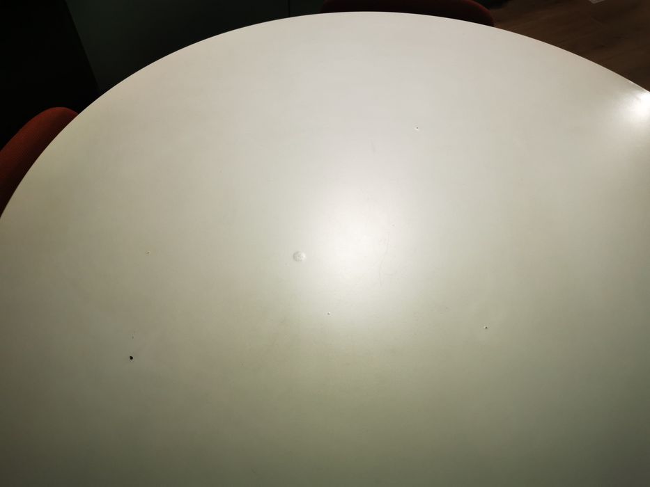 Stół okrągły JYSK Jegind 105cm biały stelaż drewno
