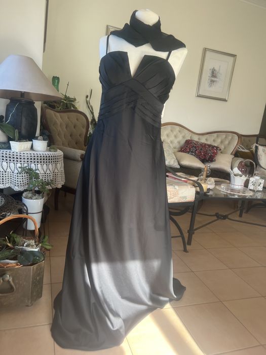 Vestido elegante comprido preto NOVO