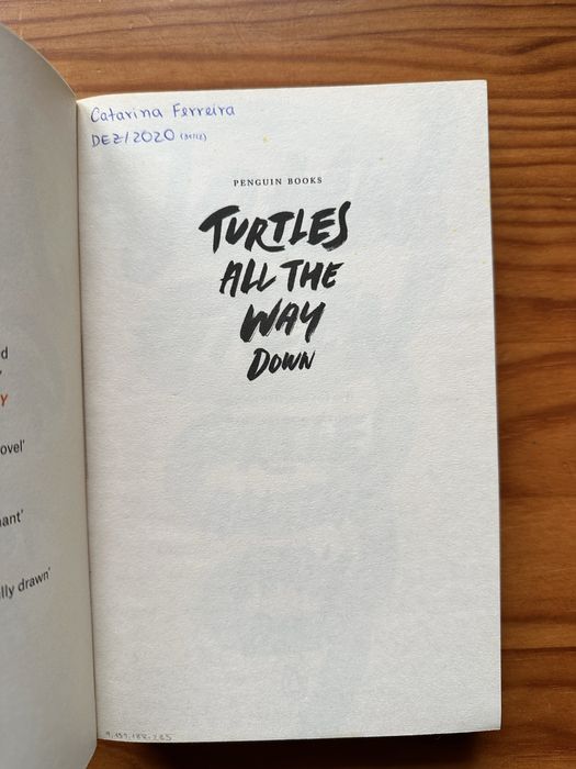 Livro - Turtles all the way down, John Green