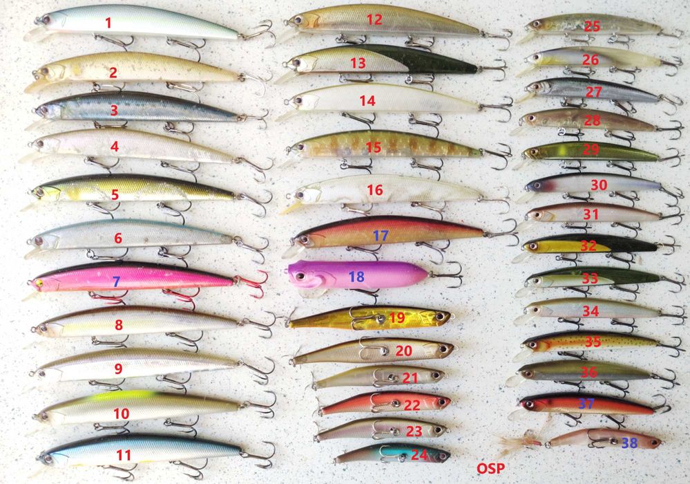 Воблеры OSP Deps Smith FLT Kosadaka Shimano Daiwa