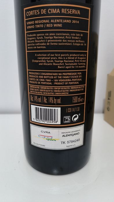 Cortes de cima reserva 1,5lt 2014