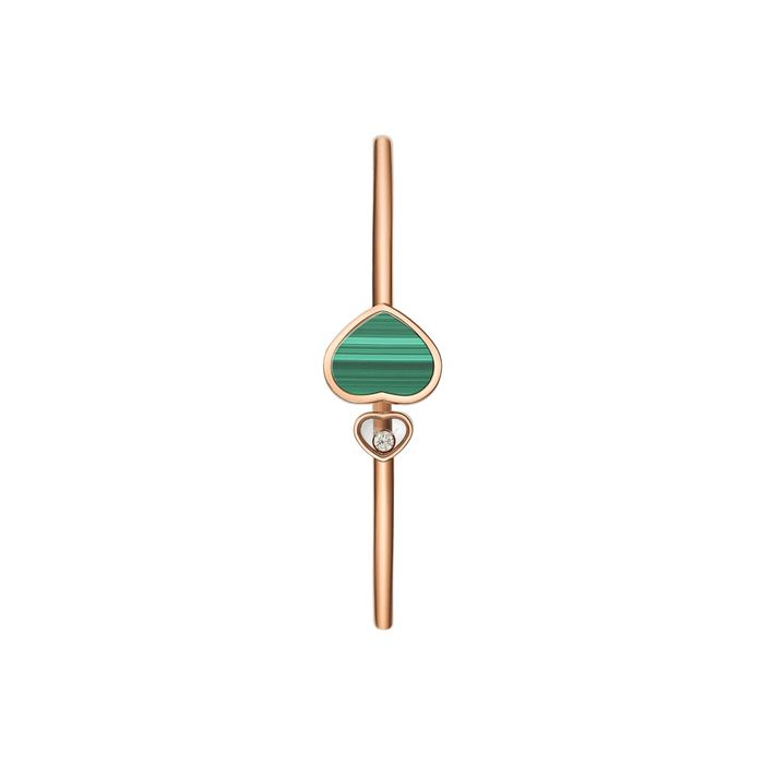 Chopard Happy Hearts Rose Gold Malachite Diamont Bangle