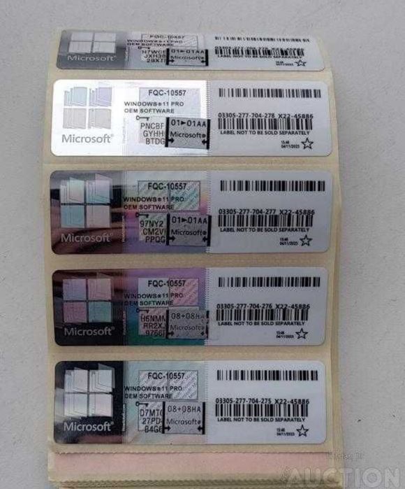 НАКЛЕЙКА!! Ключ активації OEM Windows 10/11 Home/Pro оригінал