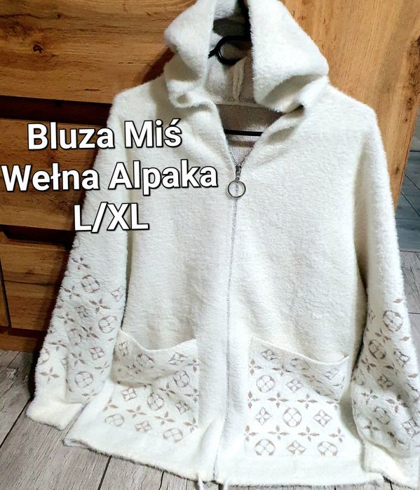 Alpaka Wełna Bluza L XL