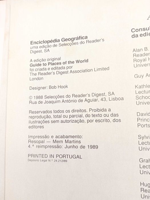 Enciclopédia Geográfica - Reader'digest 1988