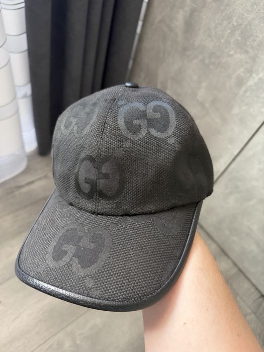 Кепка бейсболка Gucci Black Original Canvas Monogram Гуччи Cap