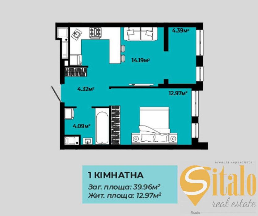 Продаж 1 кімнатної квартири, вулиця Роксоляни, ЖК Континент Грін