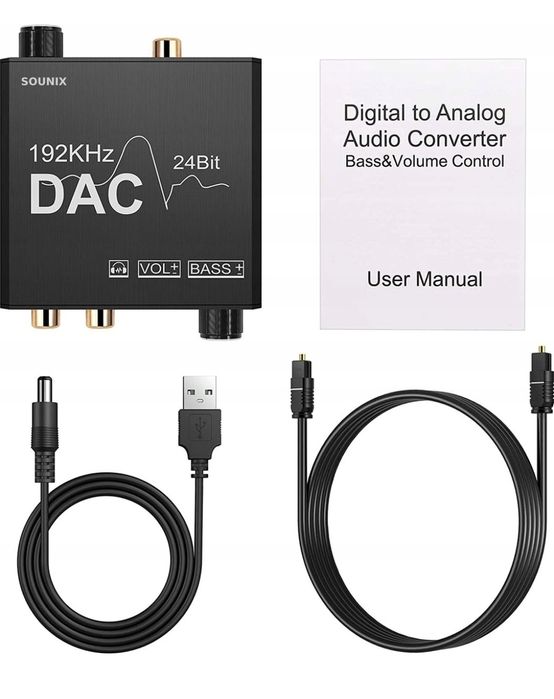 Konwerter optyczny toslink coaxial zestaw