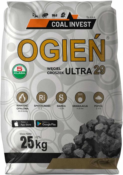 Węgiel Groszek OGIEŃ ULTRA 26-29 MJ