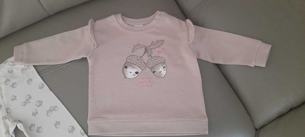 rozm. 74 H&M komplet dla dziewczynki bluza + legginsy komplet H&M 74