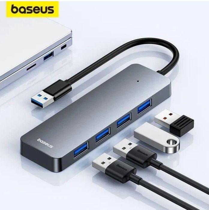 Baseus USB hub 4 портовый .