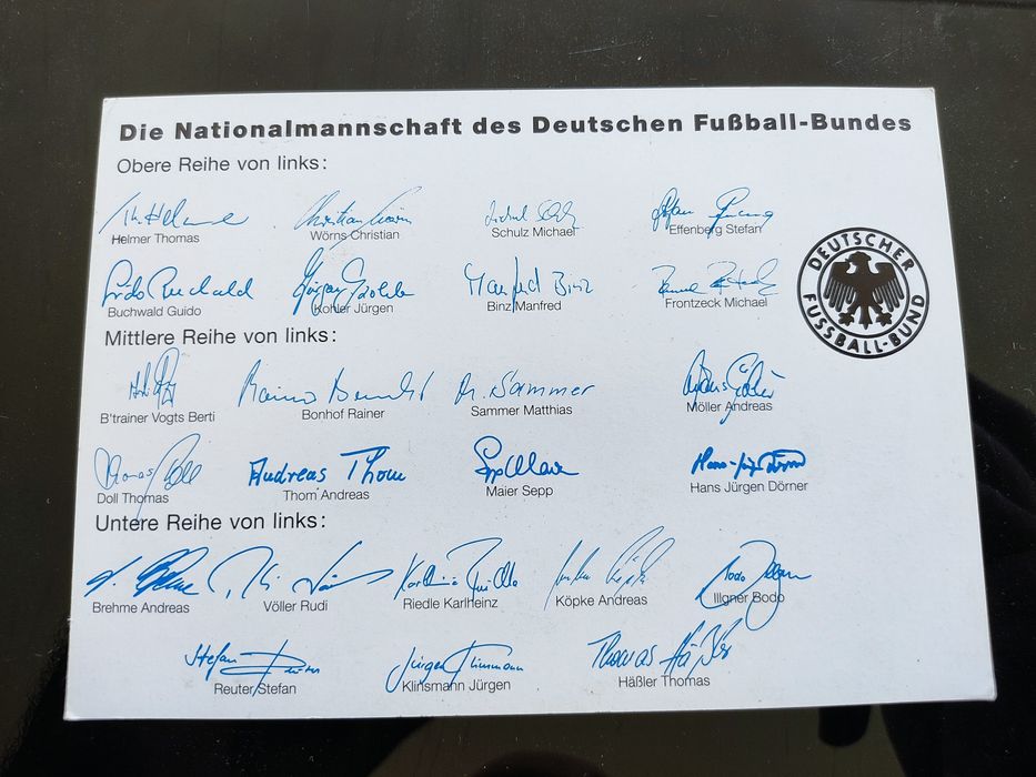 Postal da seleção da alemanha