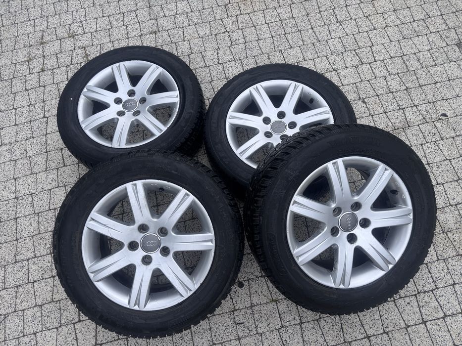 Koła alufelgi 16” Audi 5x112 z oponami zimowymi 225/55/16