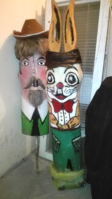 Piękne rzeźby z gałęzi i pni drzew, do ogrodu, wnętrza