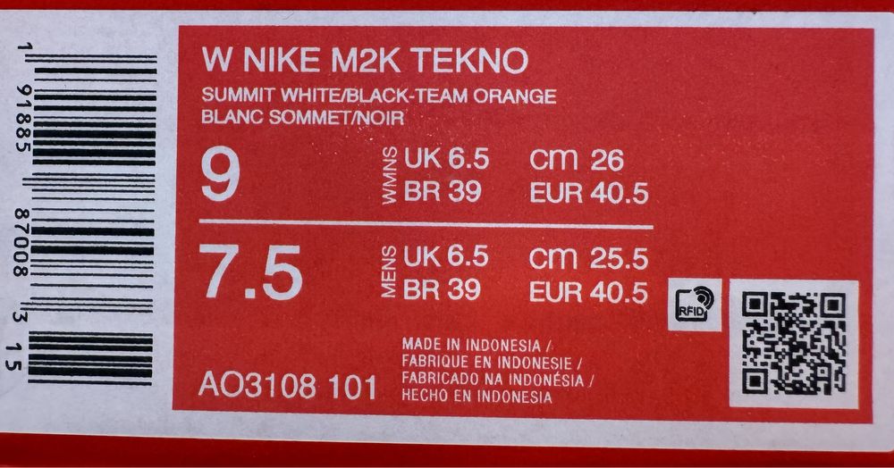 Кроссовки Nike M2K TEKNO, p. 40,5, 25,5 см