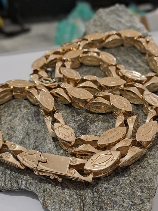 Złoty łańcuszek splot Cartier 197 g 69 cm 585 Nowy