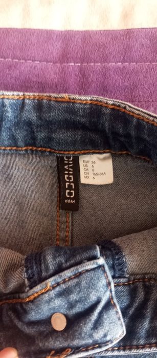 Spodenki dżinsowe niebieskie wysoki stan xs/s Hm