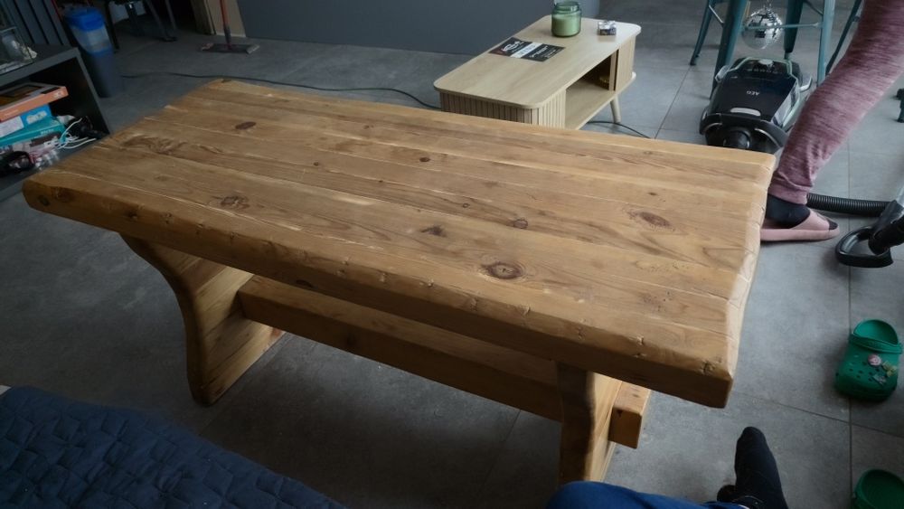 Drewniana ława stół stolik