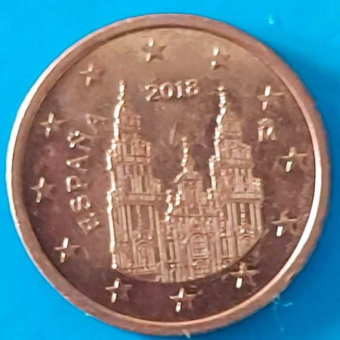 5 Cêntimos de 2018 de Espanha, Santiago de Compostela